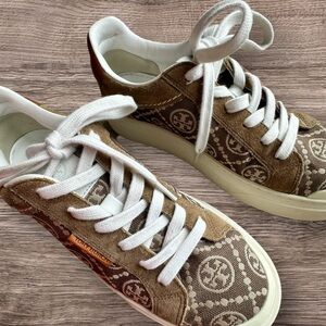 Tory Burch T Monogram Ladybug Sneakers Inverse Hazel Bourbon 8.5